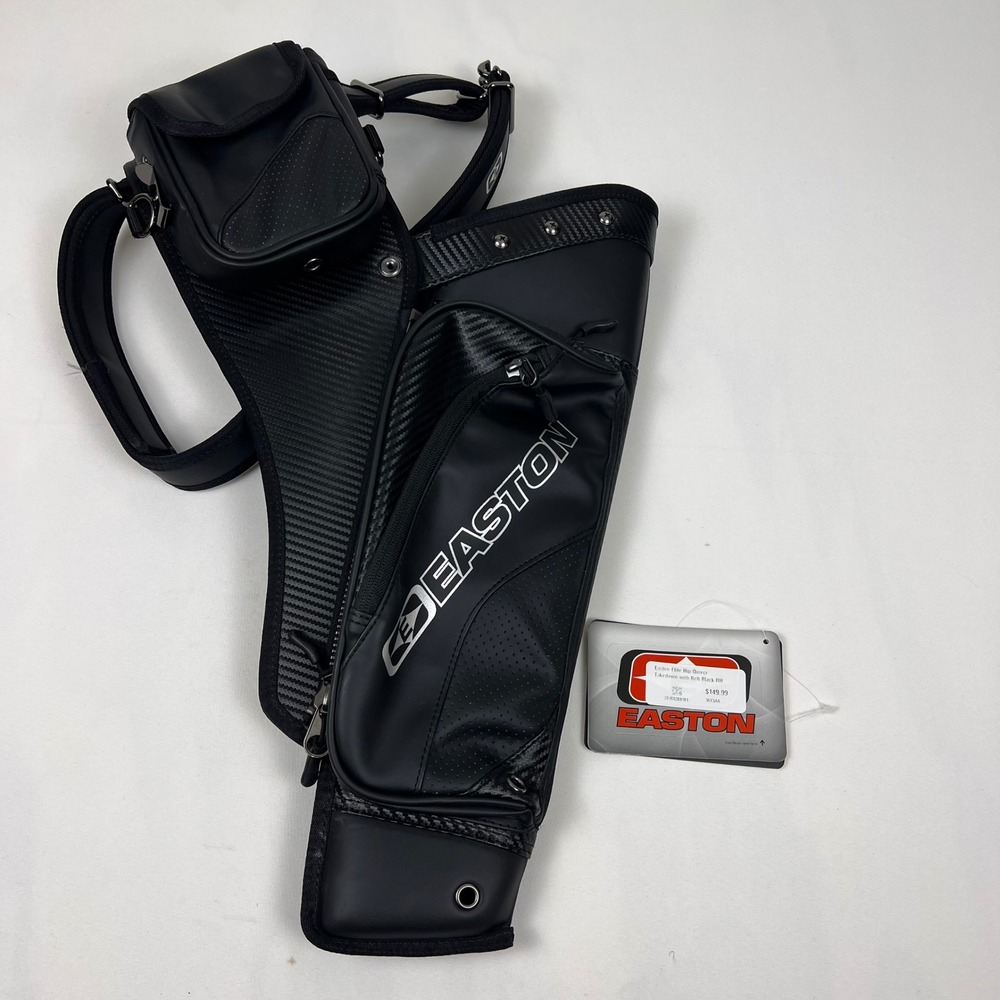 Easton Elite Hip Quiver Takedown RH Black with Belt New Archery Gear 36Y3AA